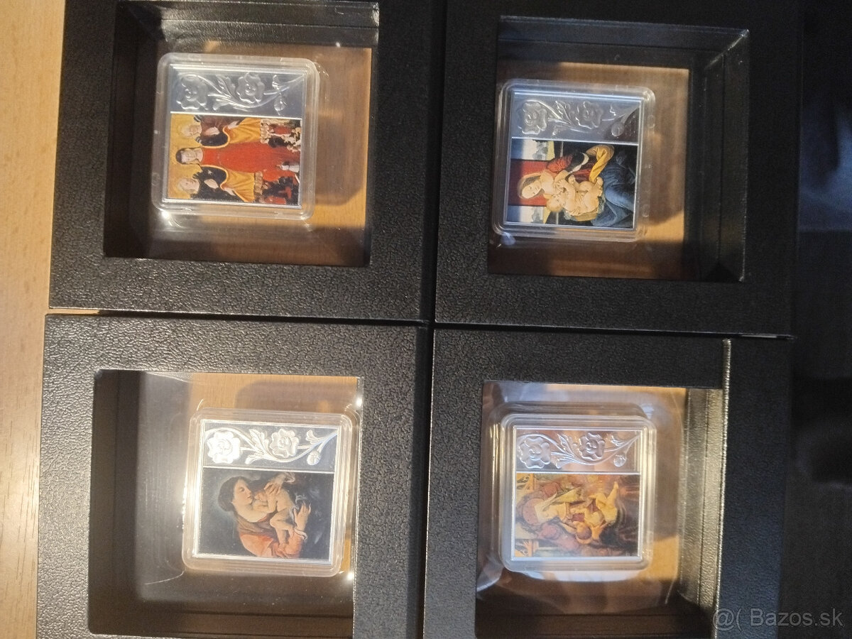 strieborne umelecke mince - 2