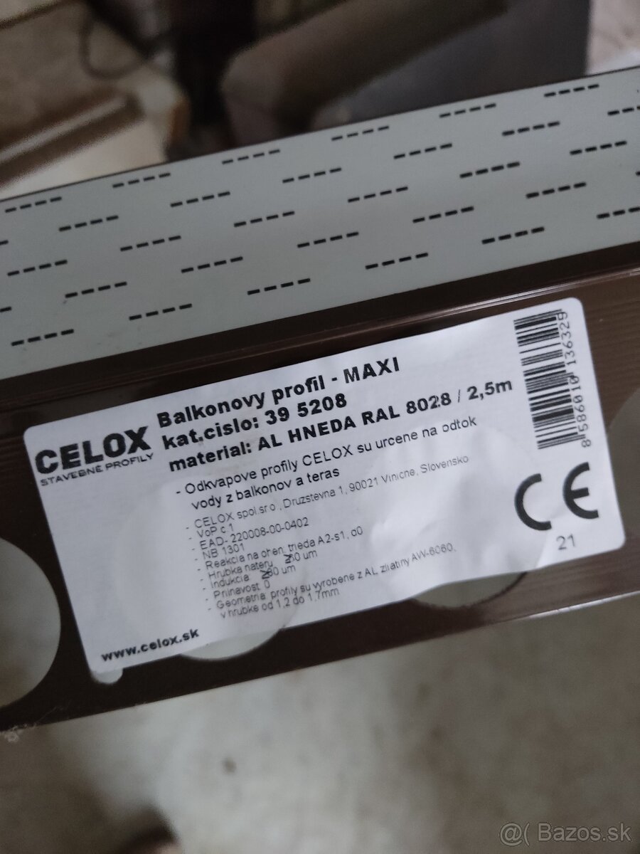 Predam hliníkový balkónovy odkvap - 2