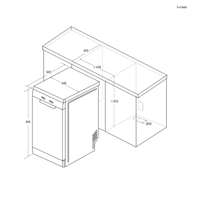 Umyvačka riadu CDPH 2D1047W-01 Candy - 2