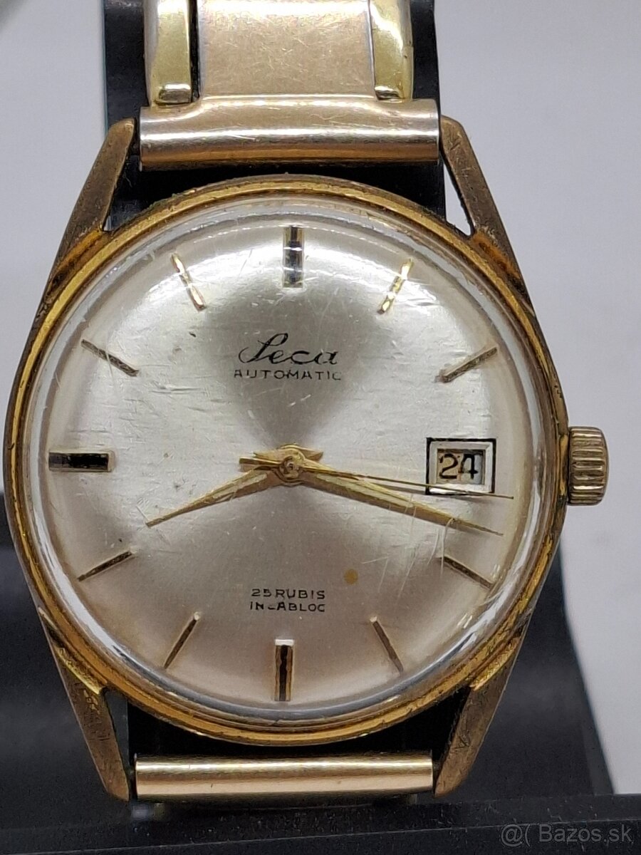 Predám funkčné náramkové hodinky LECA Automatic 25 jewels sw - 2