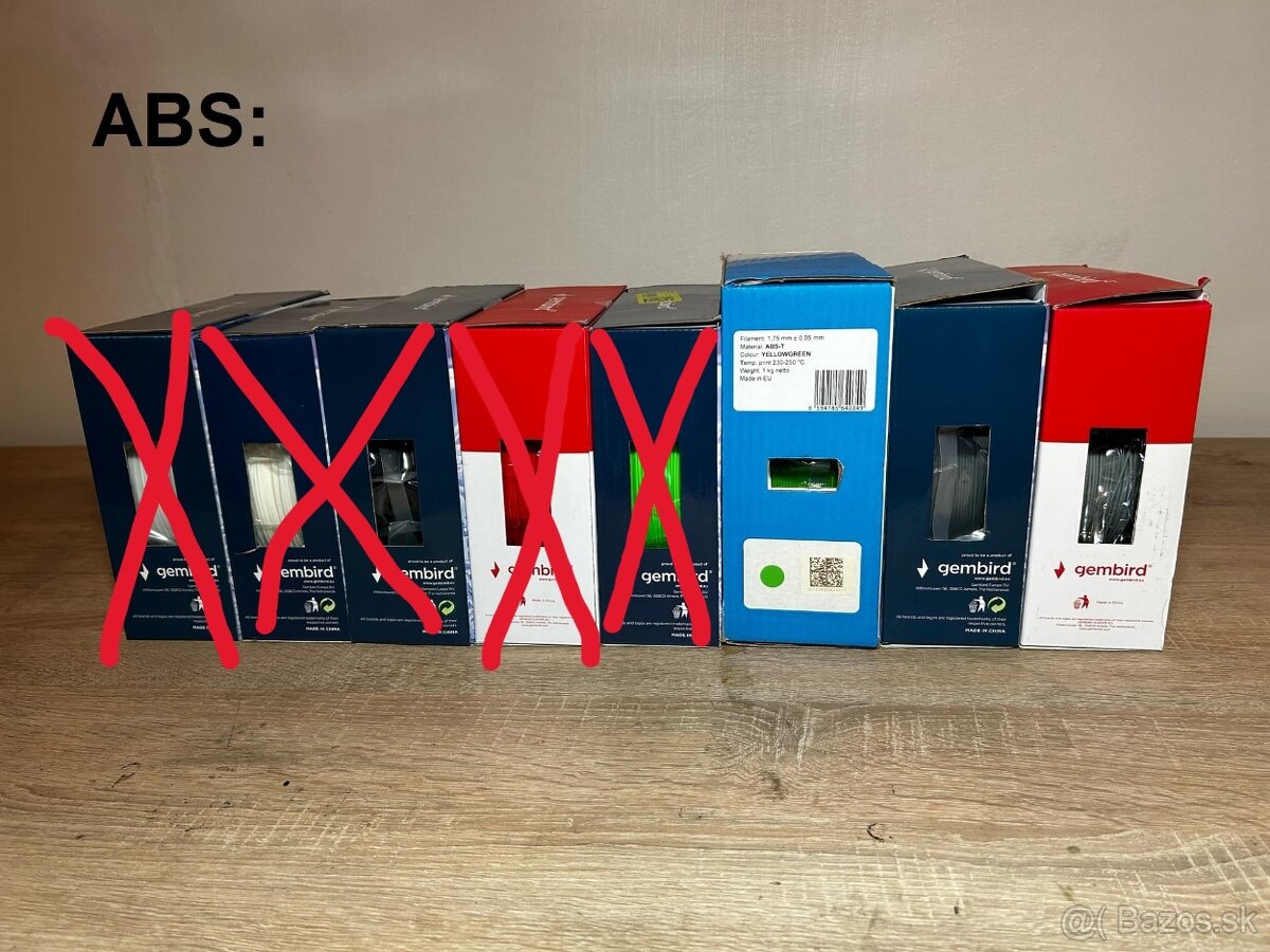 Rôzne filamenty PLA/PETG/HIPS/ABS/PA6/PC/PP a iné - 2