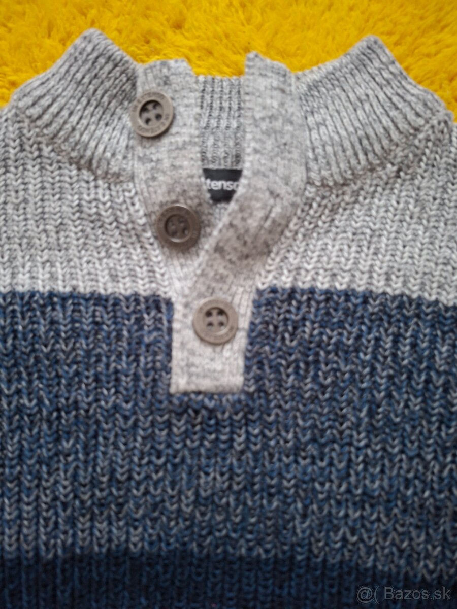 Modro-sivý svetrík 101-107 - 2
