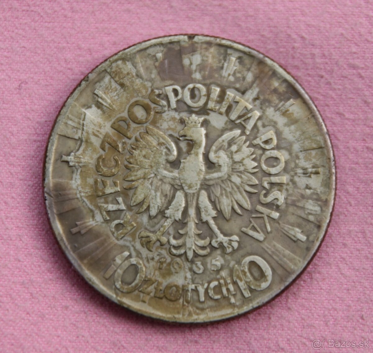 Minca strieborná - 10 zlotych Pilsudski 1934 - 2