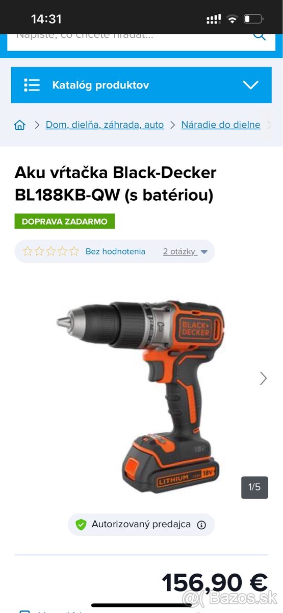 Aku vŕtačka Black-Decker - 2