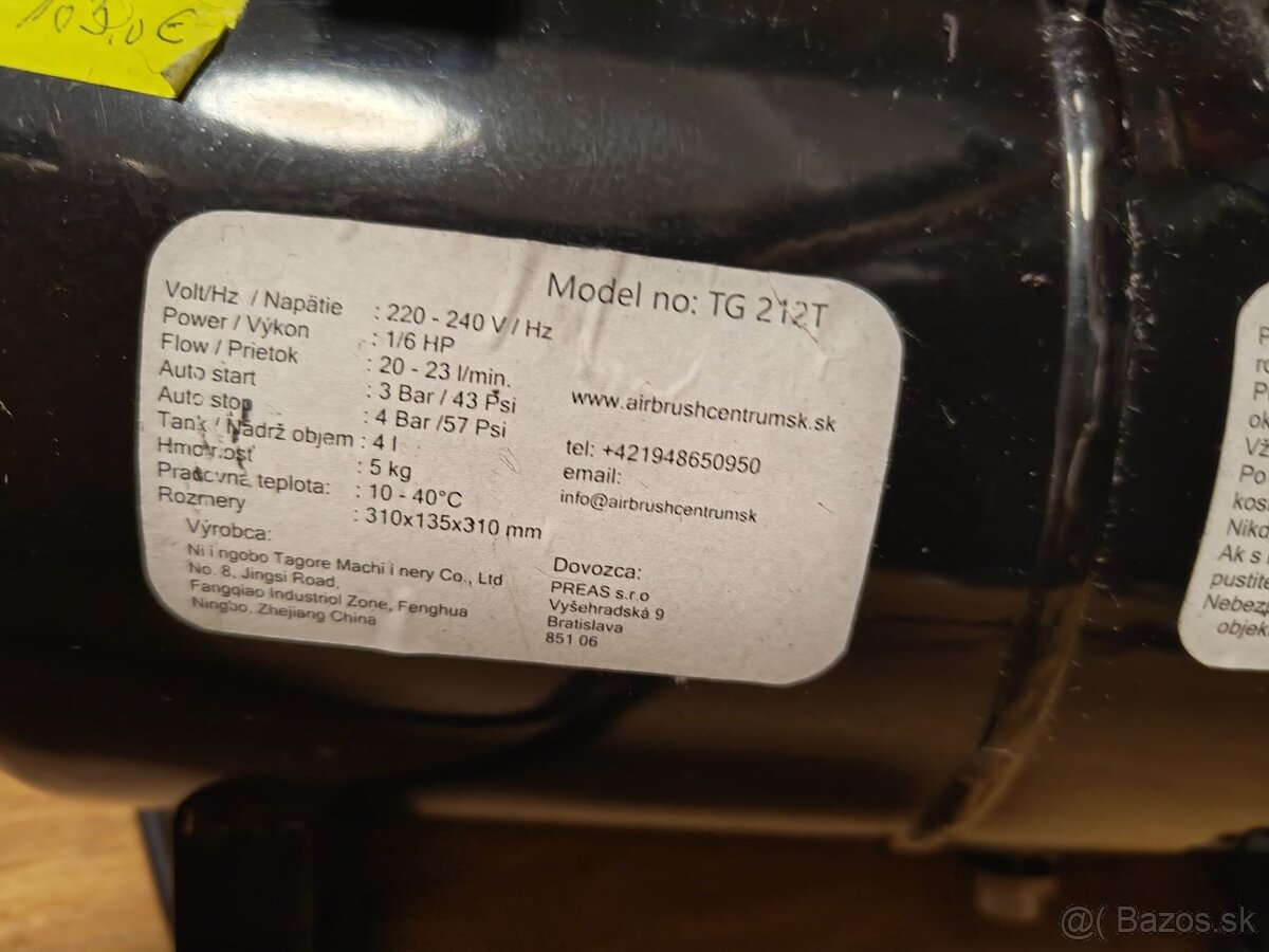 Sada airbrush pištolí (7 ks) s kompresorom a príslušenstvom - 2