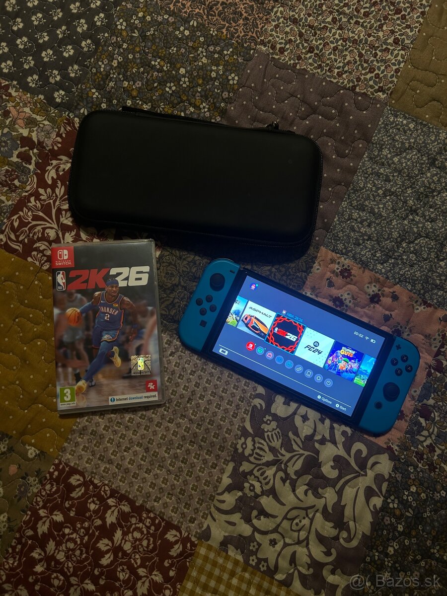 ‼️ NINTENDO SWITCH OLED ‼️ Plus hry, SIM-karta, ovládače. - 2