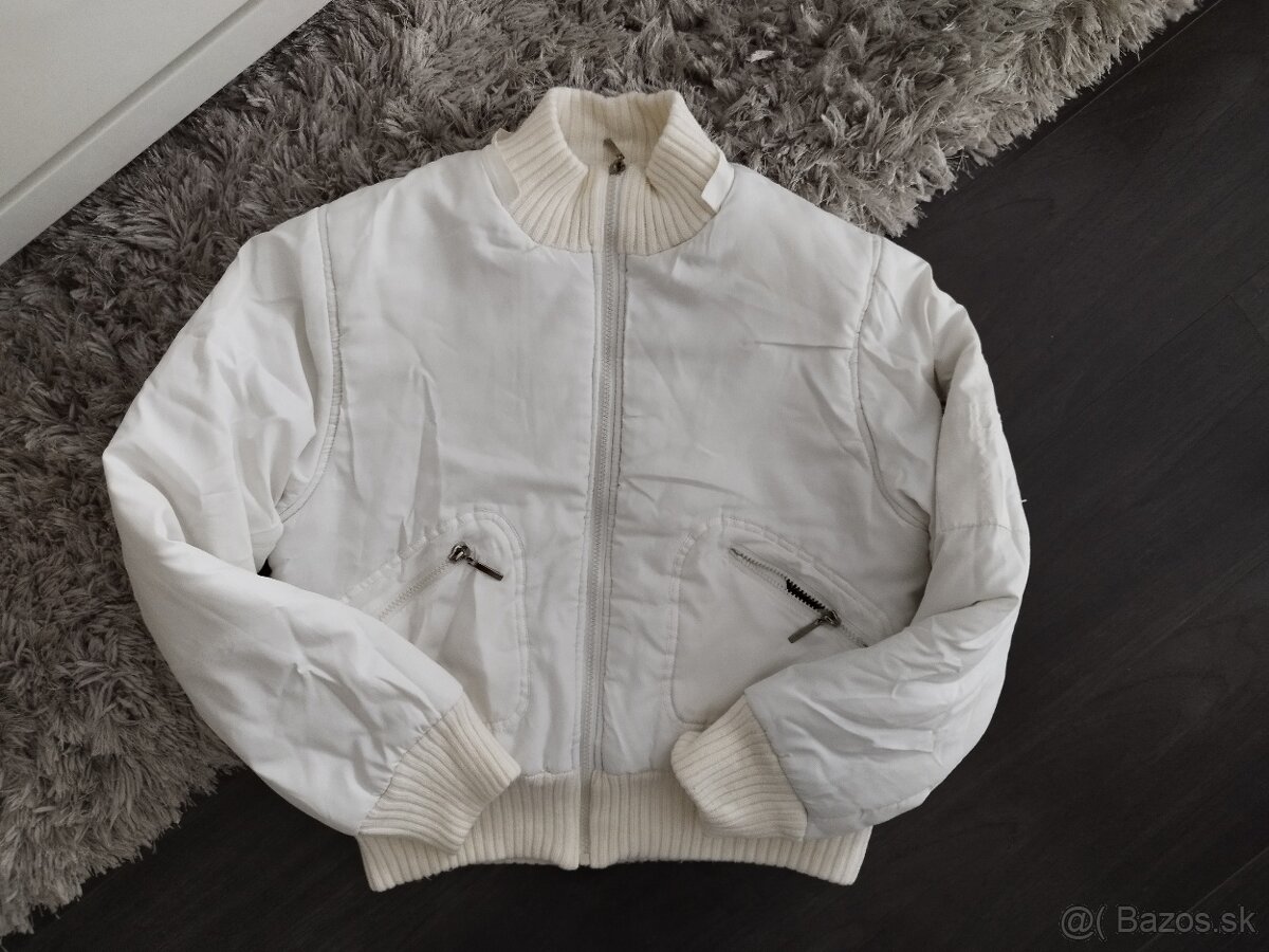 Biela puffer dámska bunda M/38 - 2