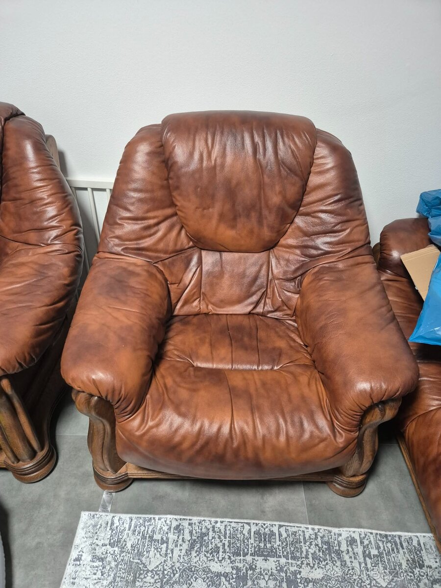 Kožená sedacia súprava - 2