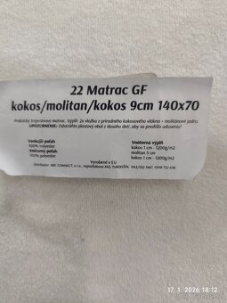Predám detský matrac 140x70 - 2