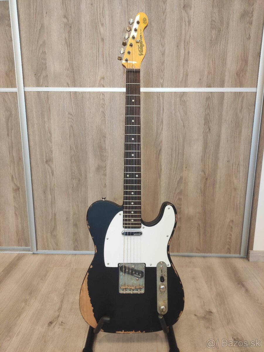 Gitara Vintage V62 Icon Distressed Black - 2