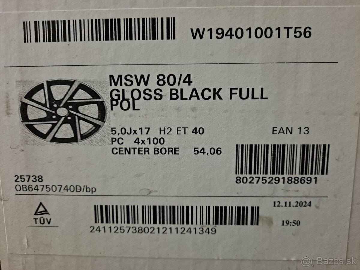 Alu disky 4x100 17" - 2