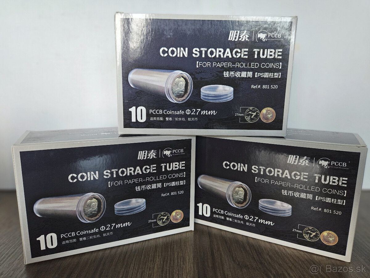 Plastové tuby (na 2 euro mince) - 2