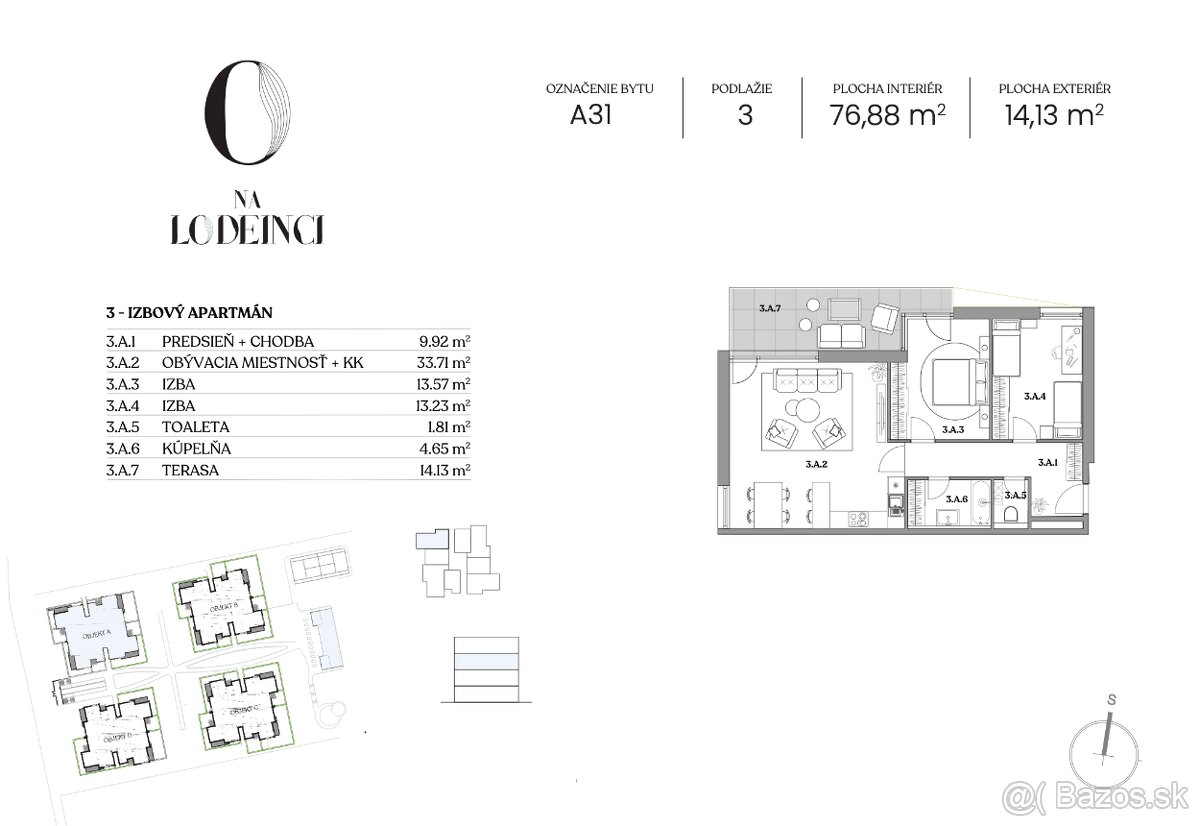 3-IZBOVÝ- 91 M² NA LODENICI S 25 M BAZÉNOM A TERASOU - 2