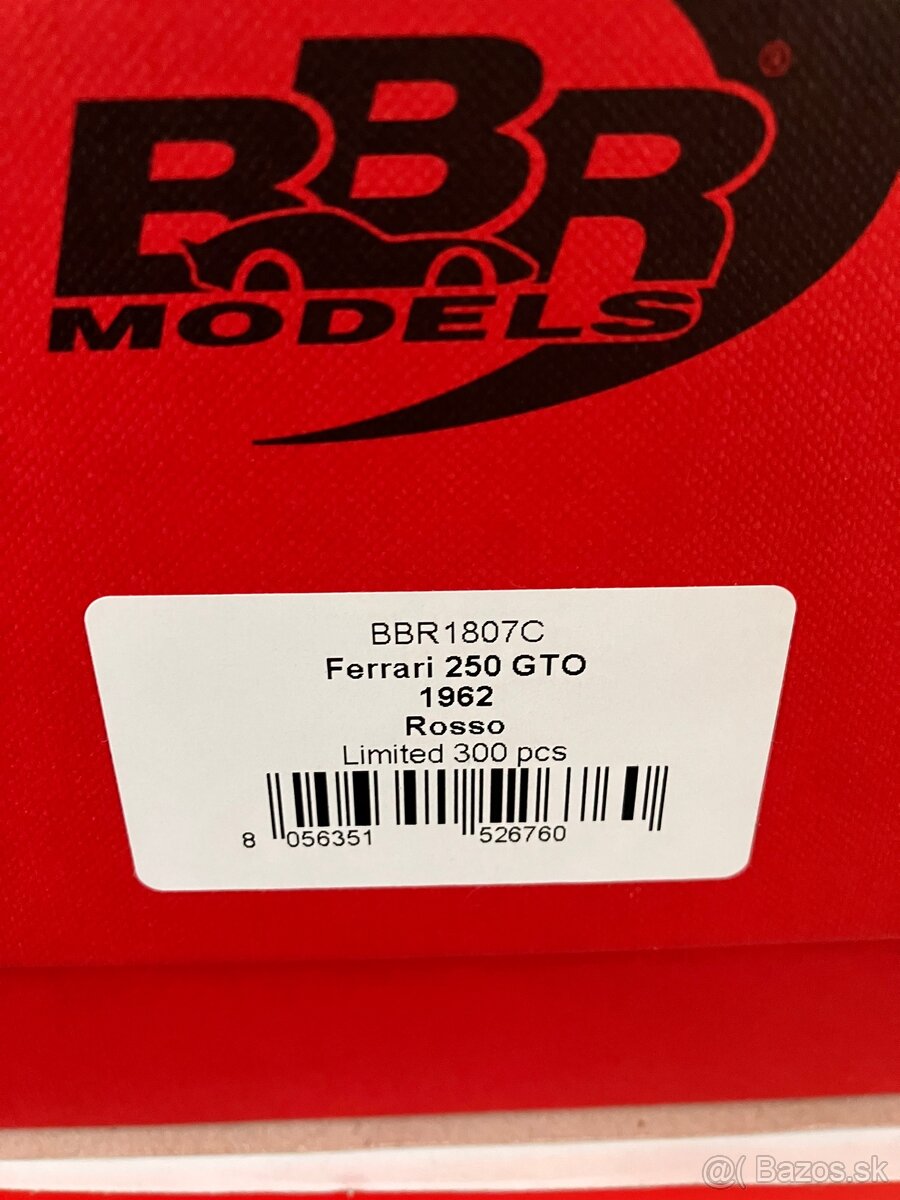 Ferrari 250 GTO BBR 1/18 daňový doklad - 2