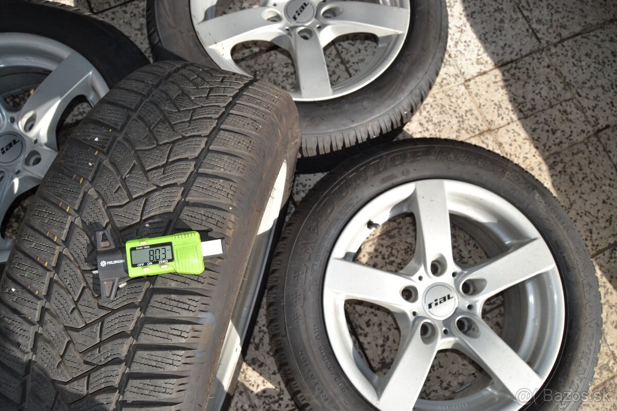 RIAL hliníkové disky R16 a zimné gumy 205/55 R16 - 2