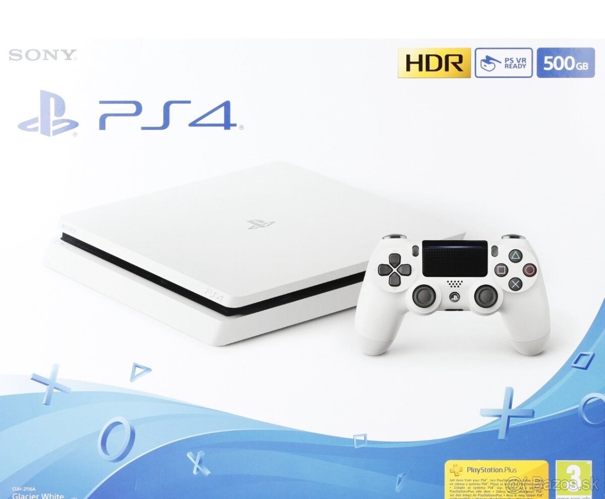 Predám PlayStation 4 Slim 500GB White - 2