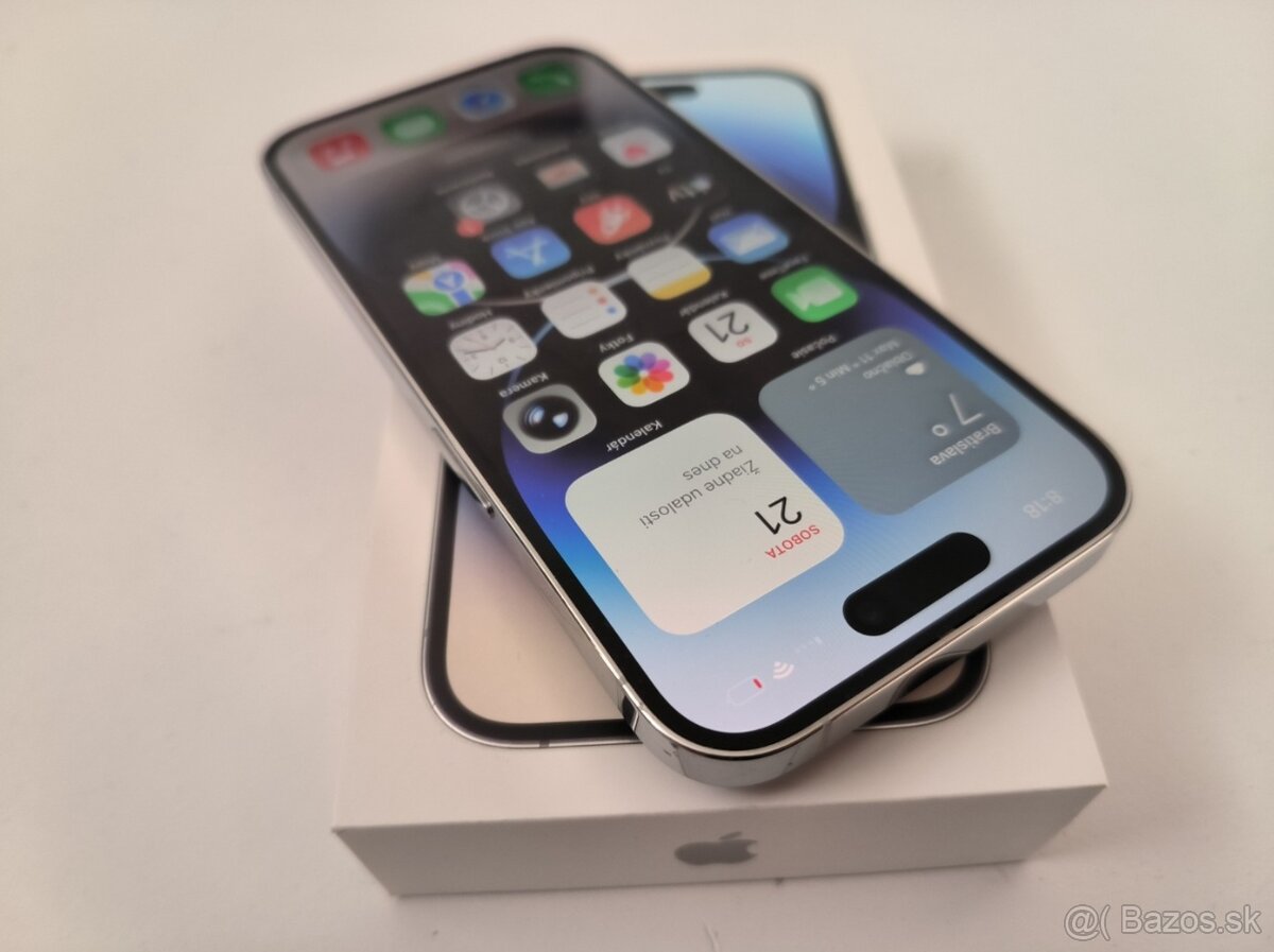 apple iphone 14 PRO 256gb Silver / Batéria 100% - 2