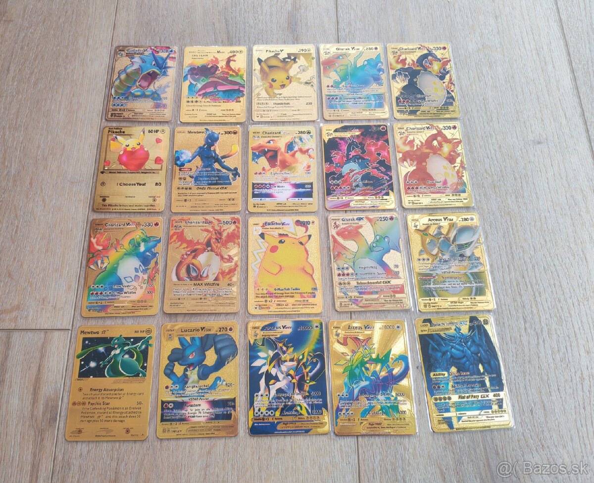 Kovové pokémon karty - 2