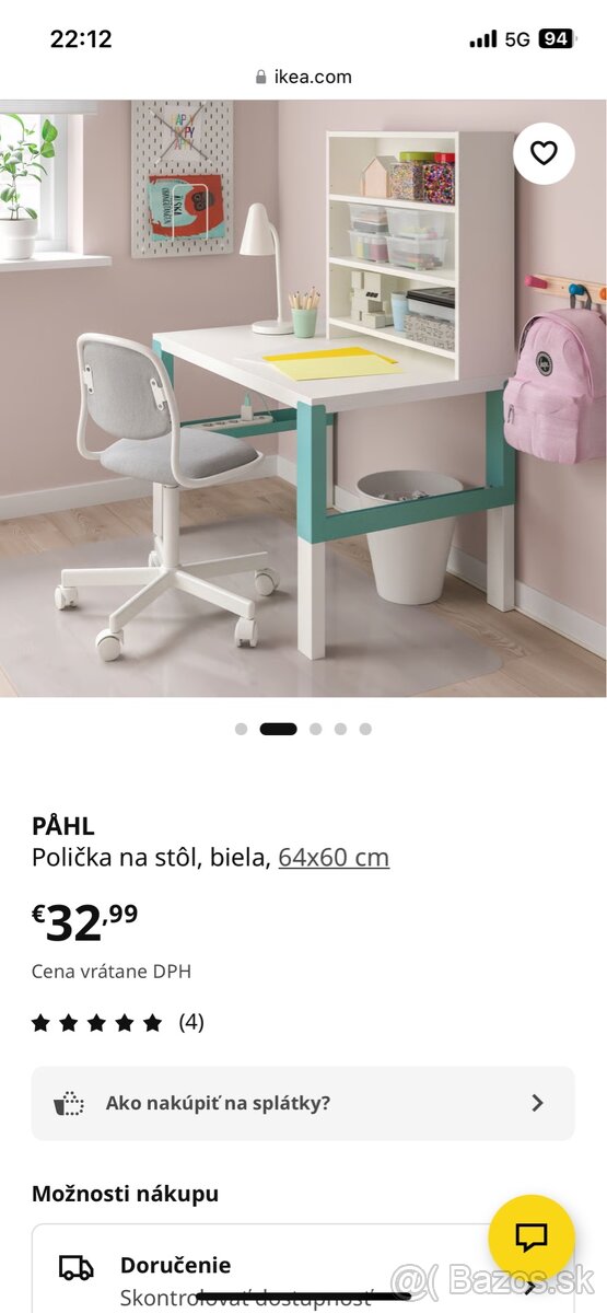 Polička na stôl Pahl - 2