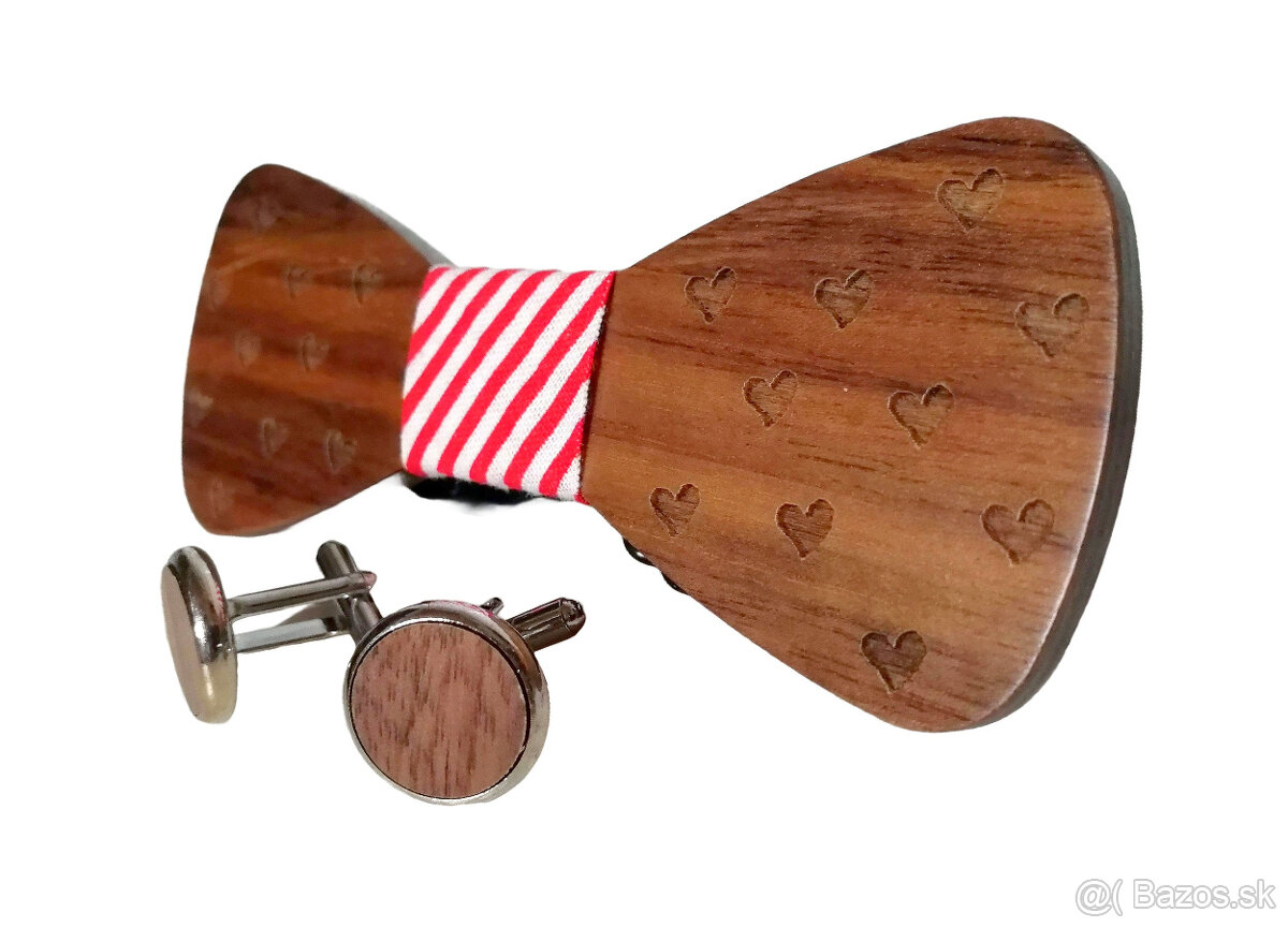 Párty drevený motýlik - sada - 2