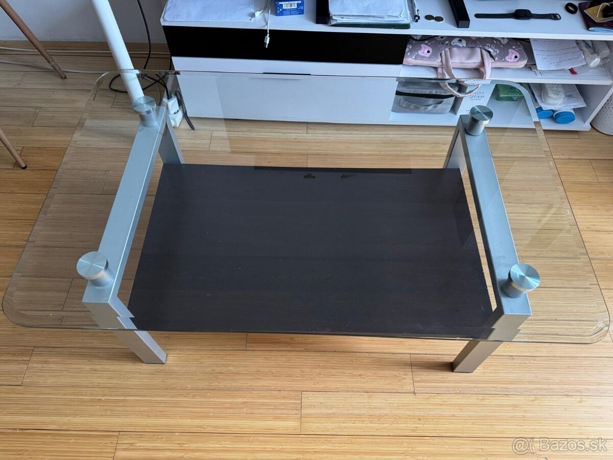 Sklenený konferenčný stól 1m x 0,6m - 2