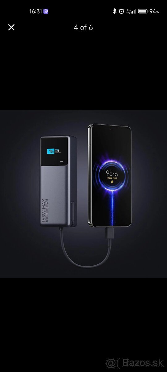 Xiaomi powerbanka 165W - 2