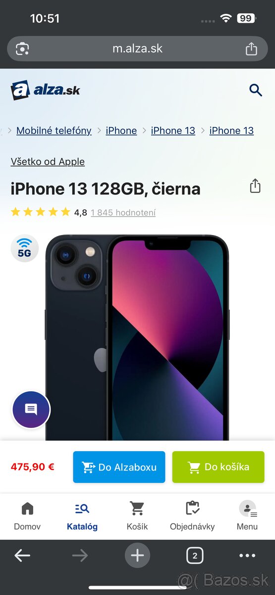 iPhone 13 -128GB Ihneď k odberu. - 2