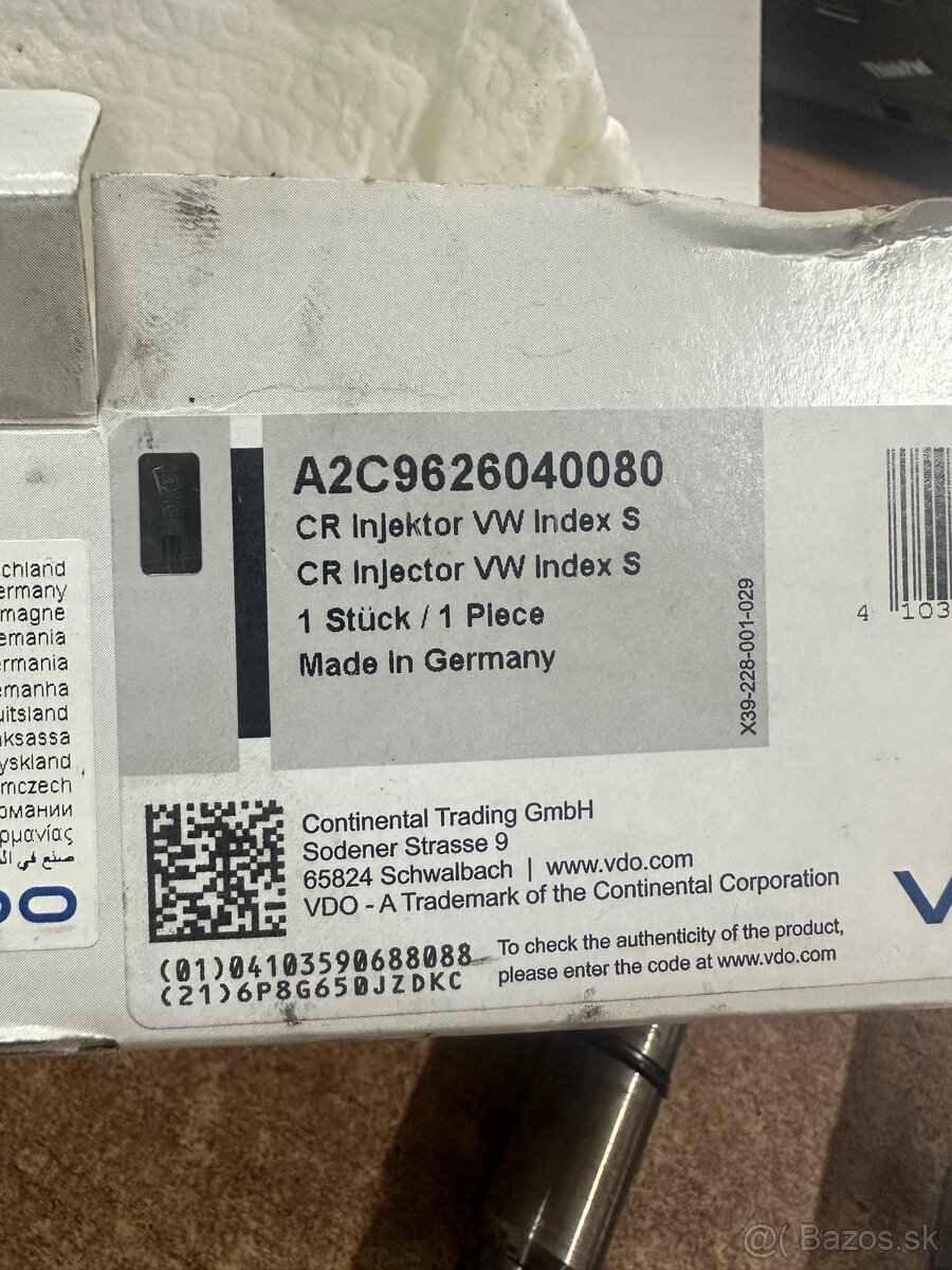 Vstrekovacie trysky/ Vstreky Vw Group 1.6 TDI - 2