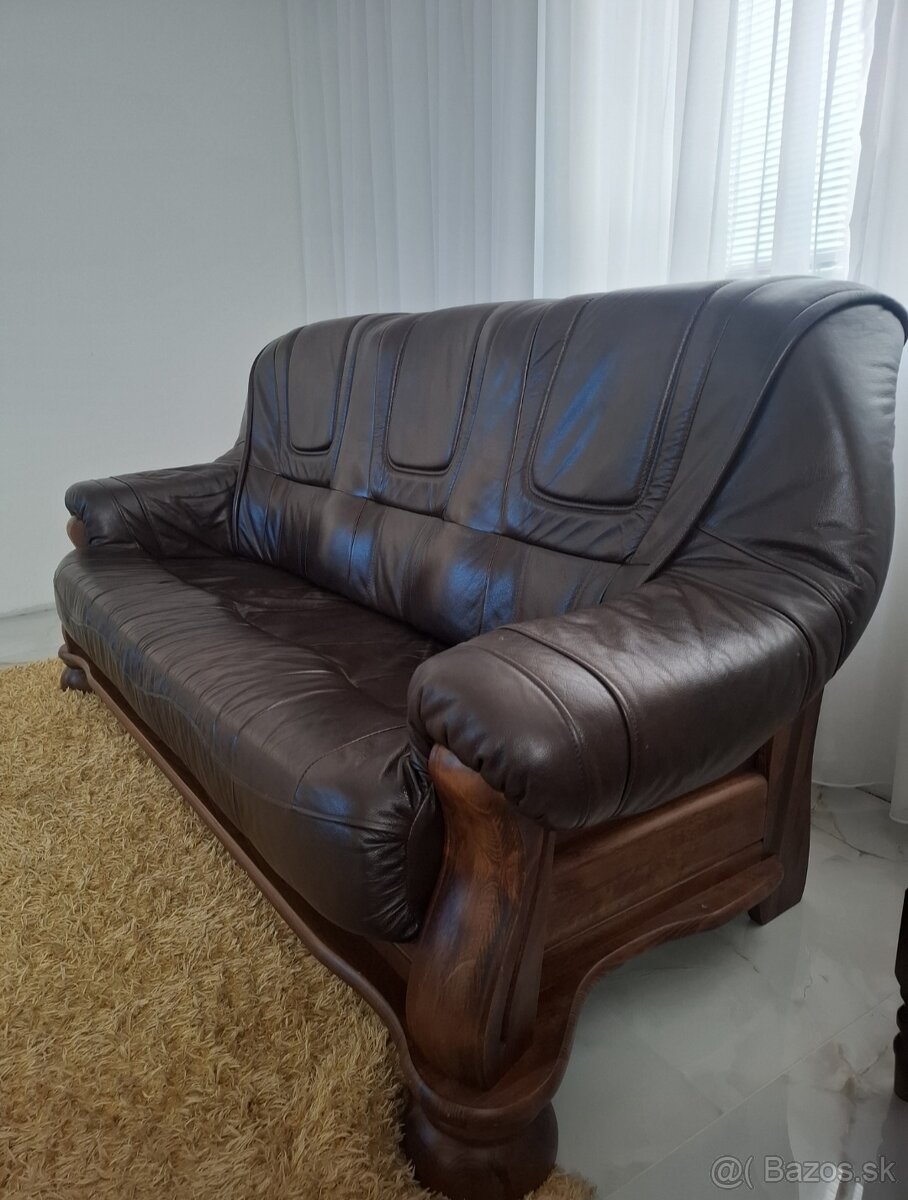 Kožená suprava + stolík - 2