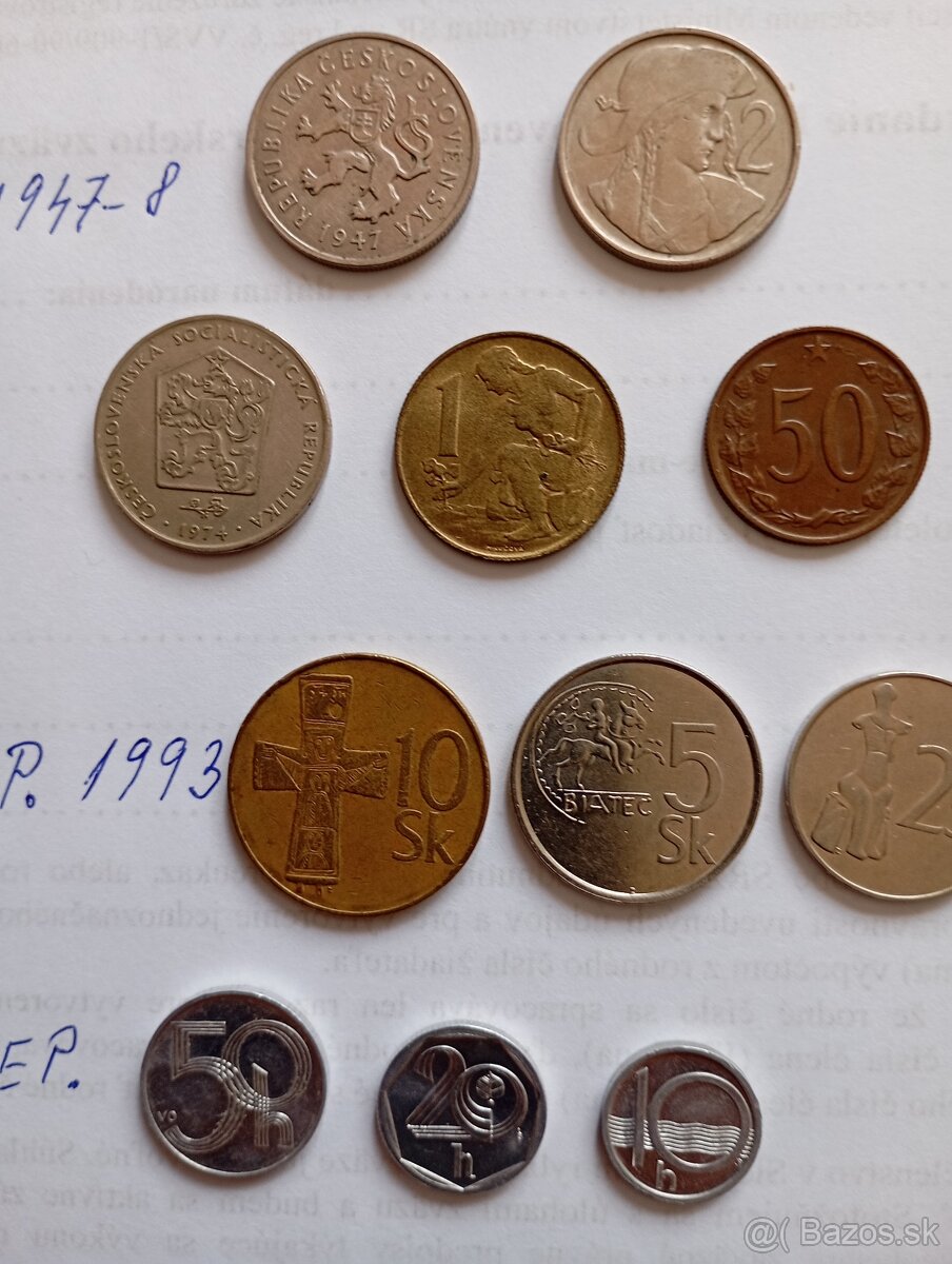 Mince ČSR, SR, ČR. - 2