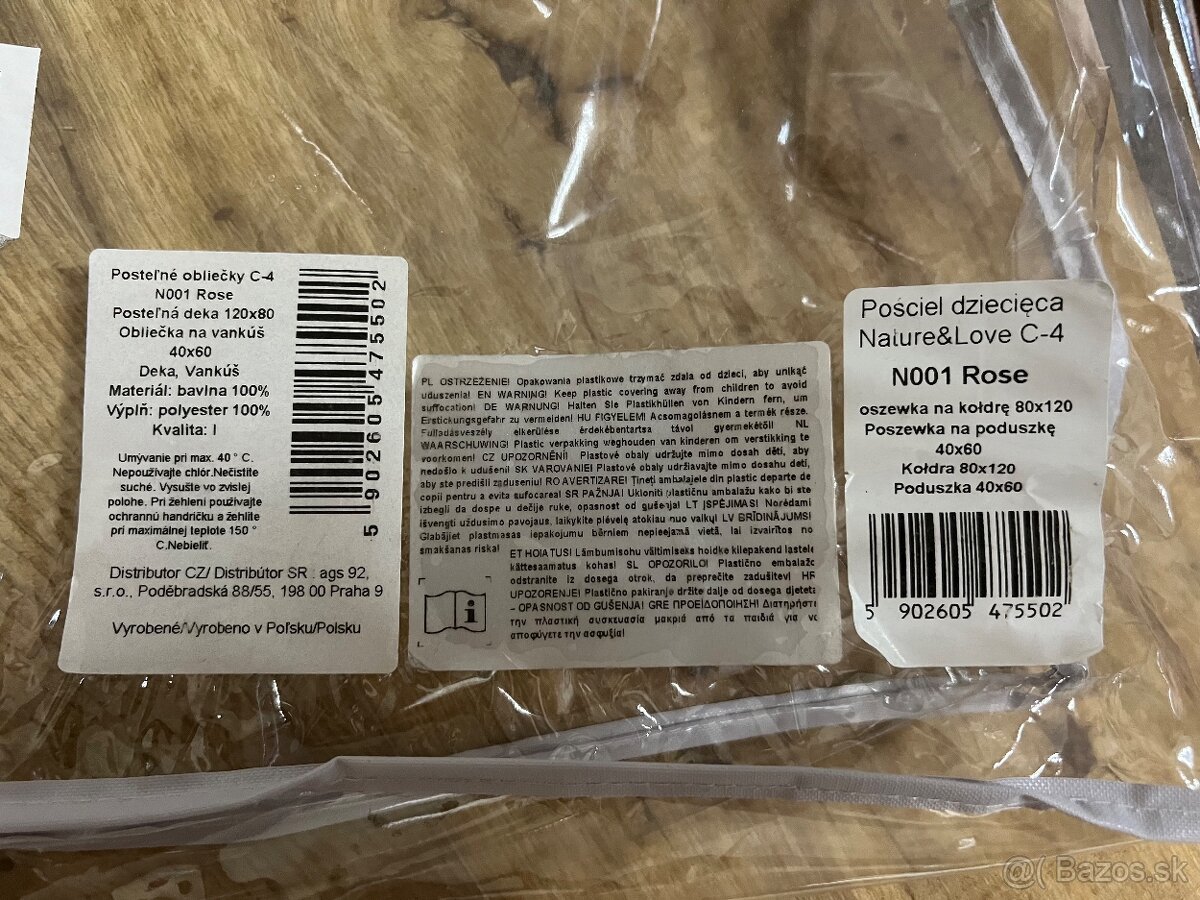 Posteľná bielizeň pre bábätko KLUPS 4 dielna - 2