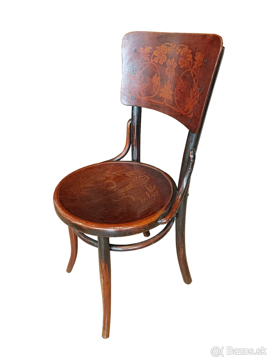Krásne stoličky Mundus okolo roku 1910/1920 5 kusov - 2