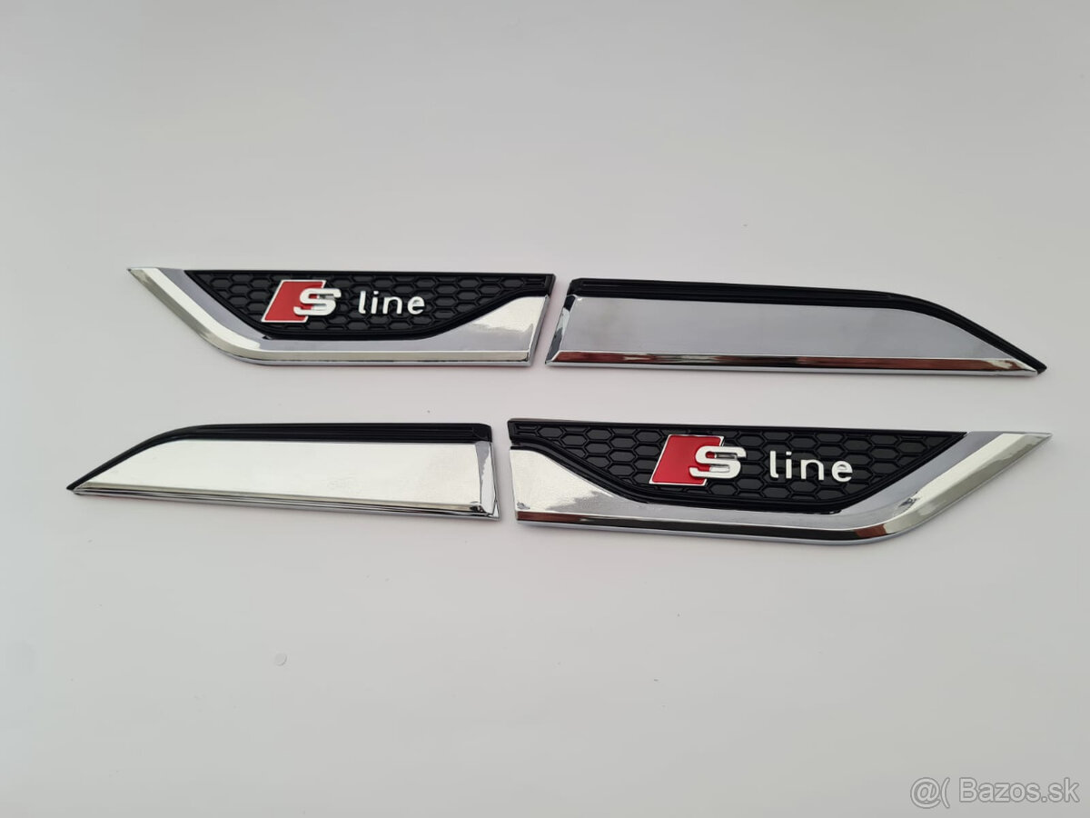 Bočné krídelká nálepky na blatník pre AUDI S-Line - 2