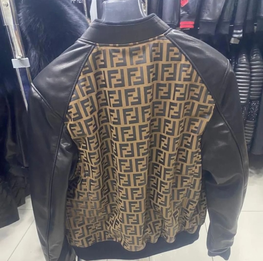 panska kožená bunda F E N D I - 2