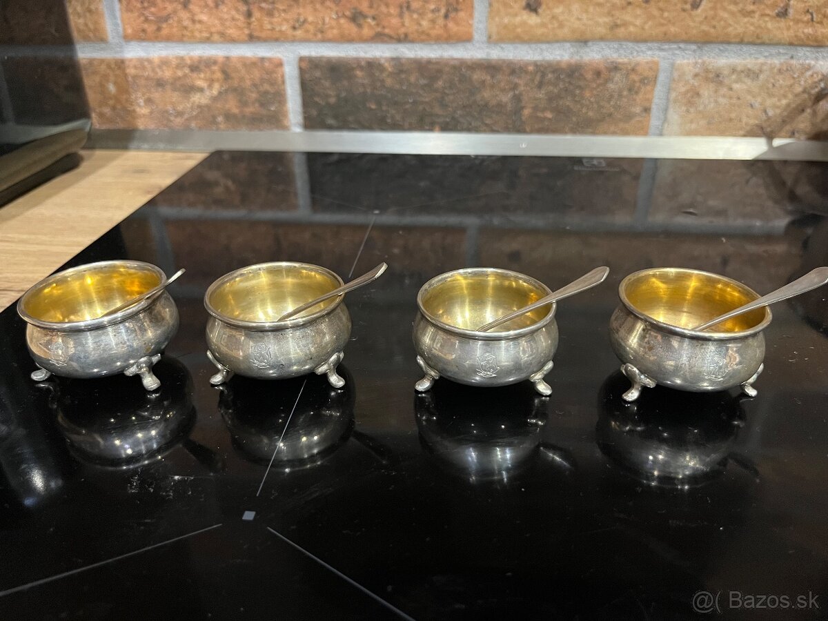 Strieborné mysky na kaviár - 2