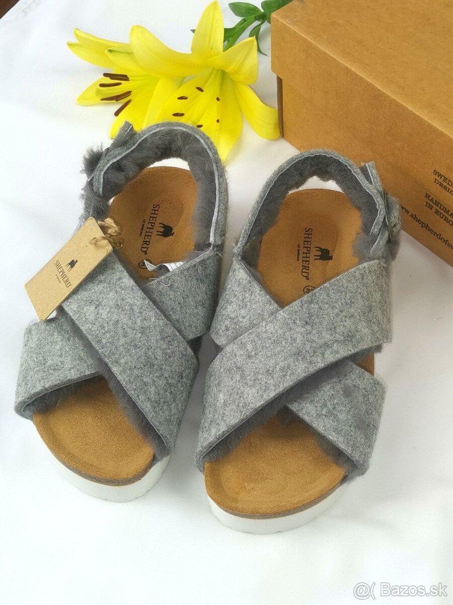 SHEPHERD - Nové luxusné papučky s ovčou vlnou veľkosť 32 - 2