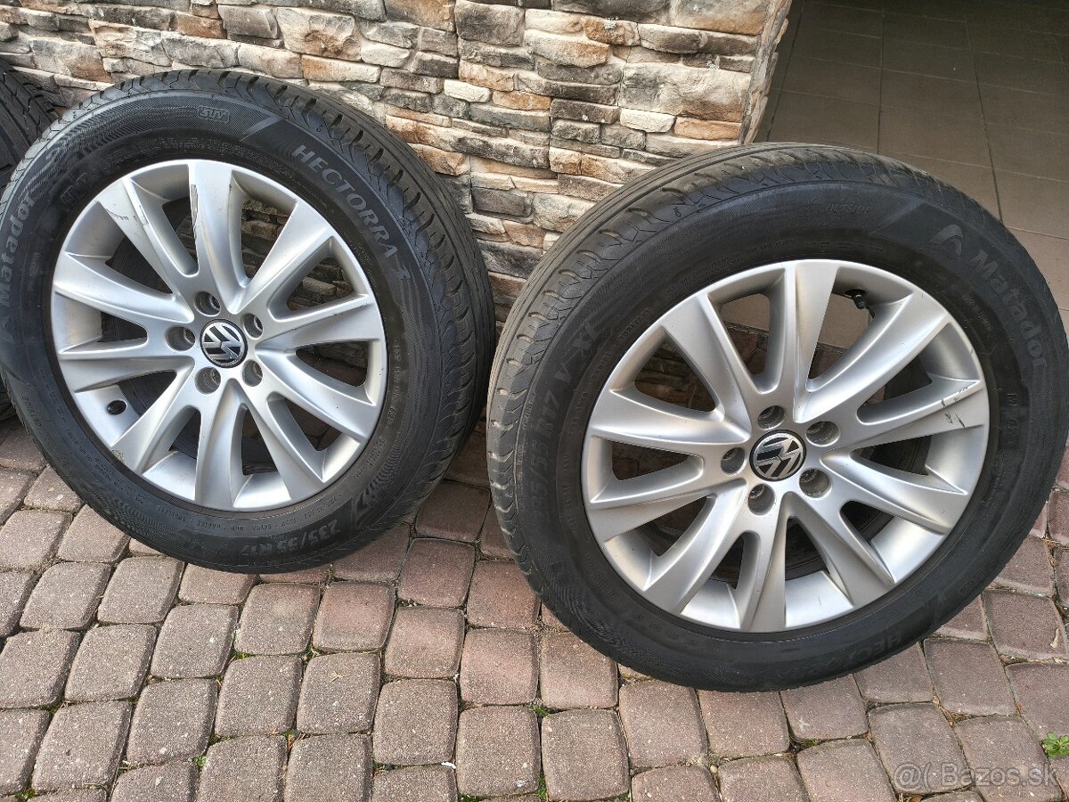 Elektróny VW 5x112 R17 + letné pneu. - 2