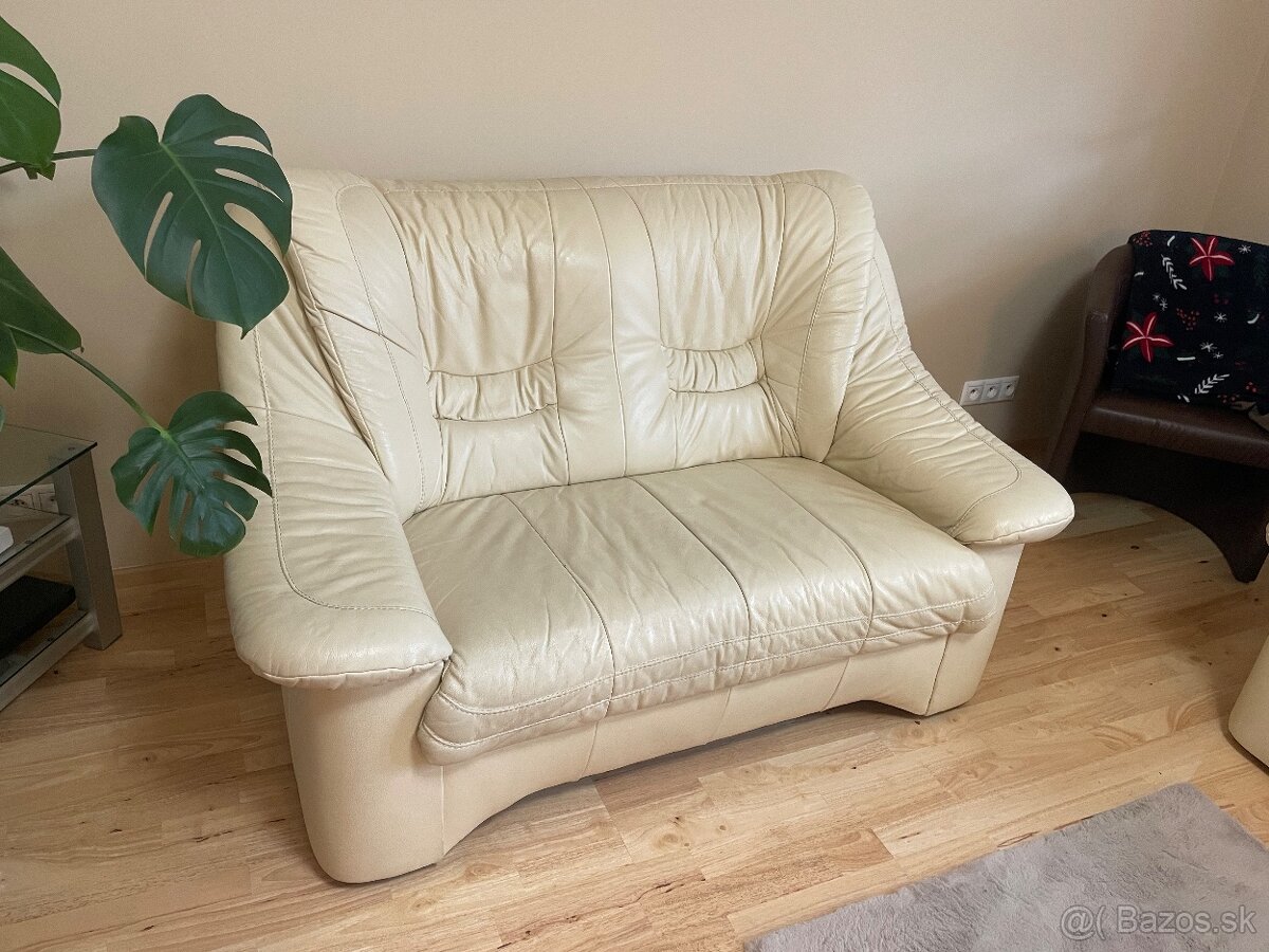 Kožená sedacia súprava 3+2 s rozkladom - 2