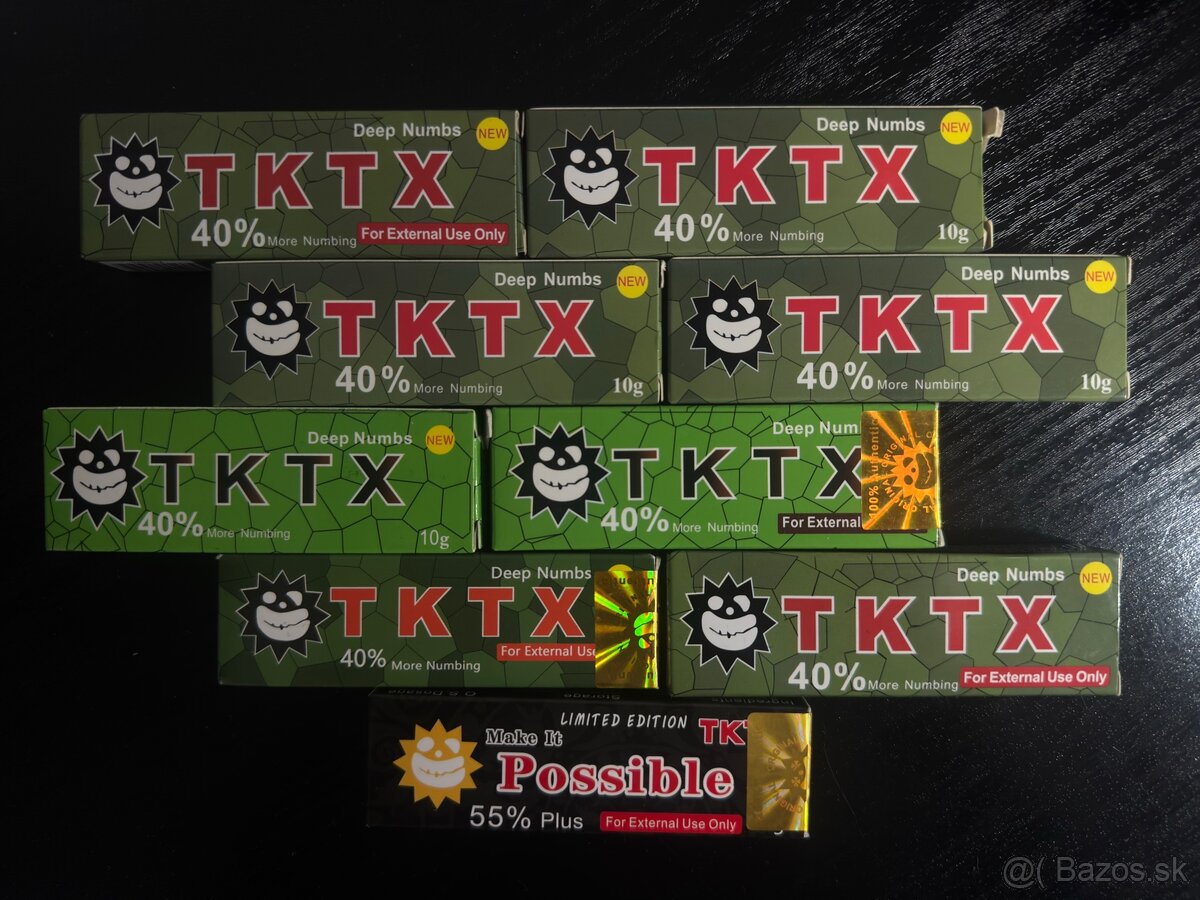 TKTX anestetické krémy - 2