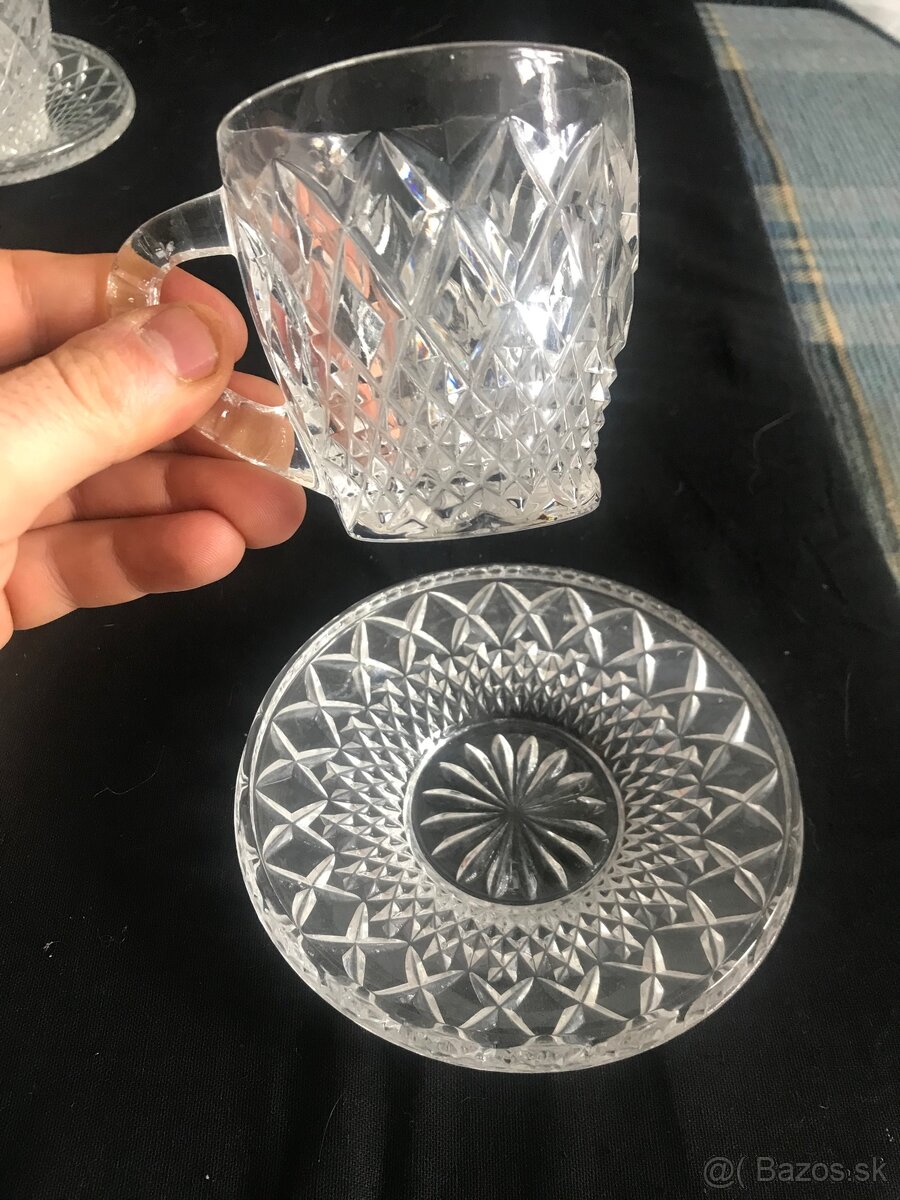 Kryštáľová kávová sada (Bohemia) - 2