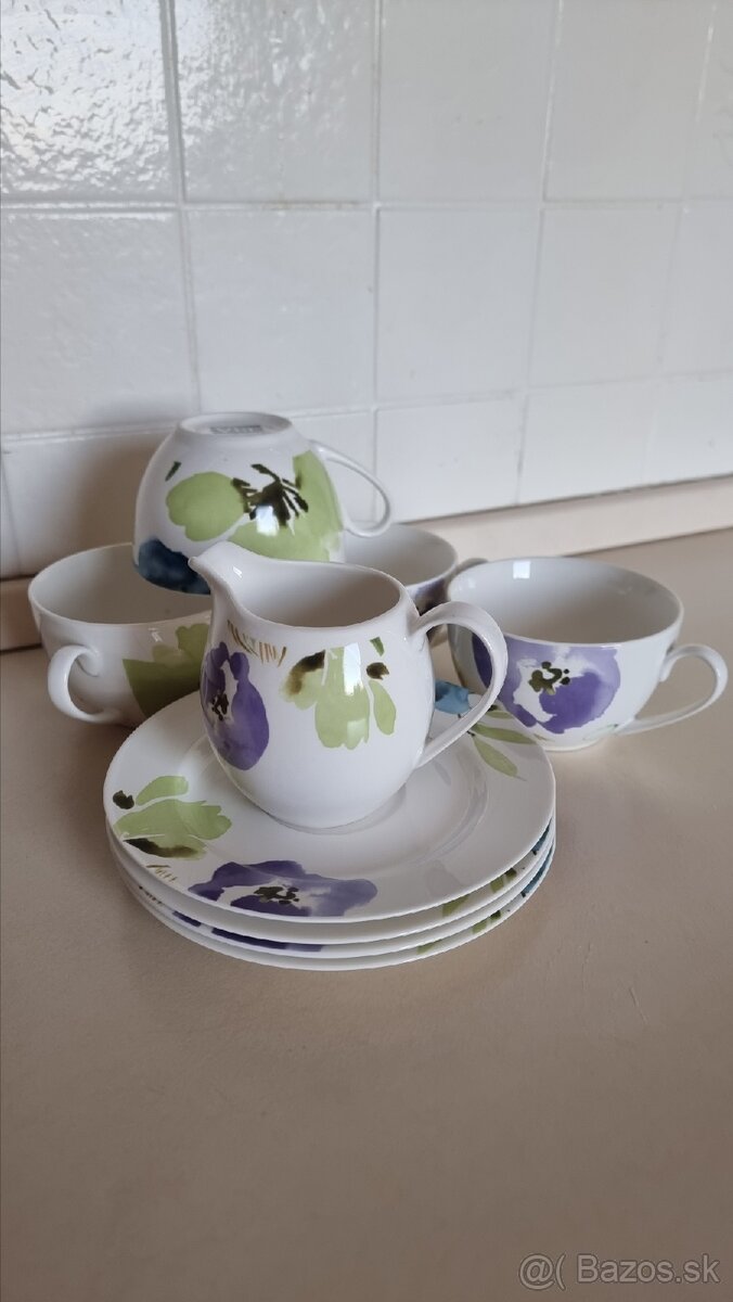 Kavovy set 4ks porcelan - 2