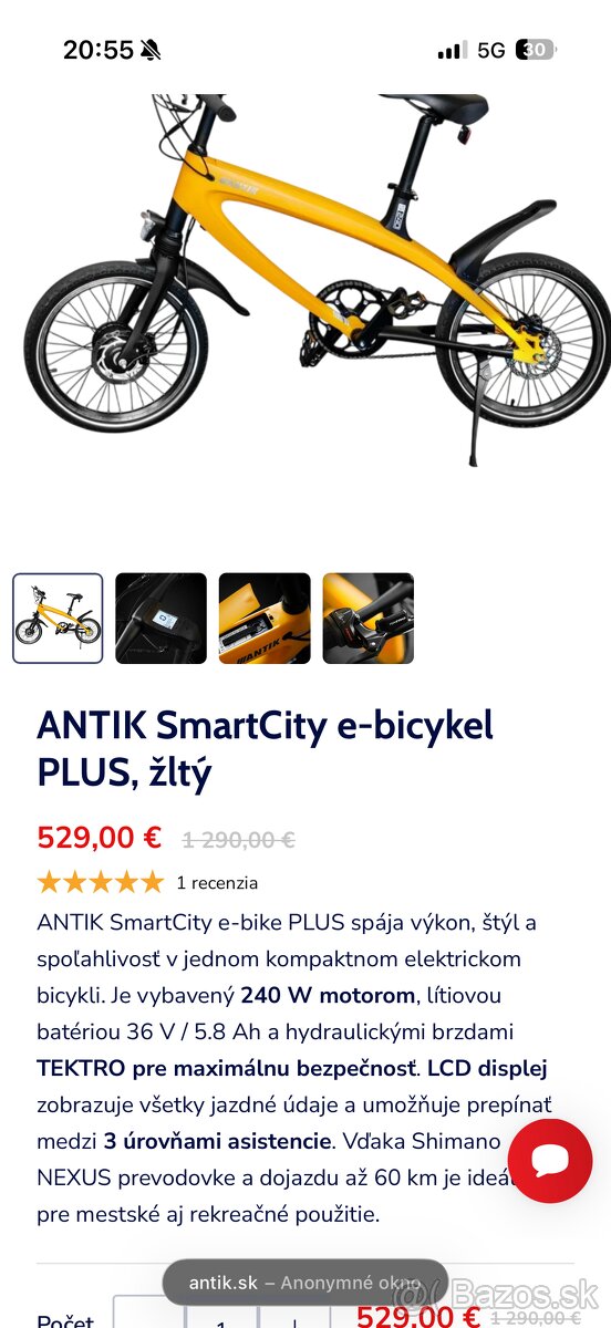 ANTIK SmartCity e-bicykel PLUS - 2