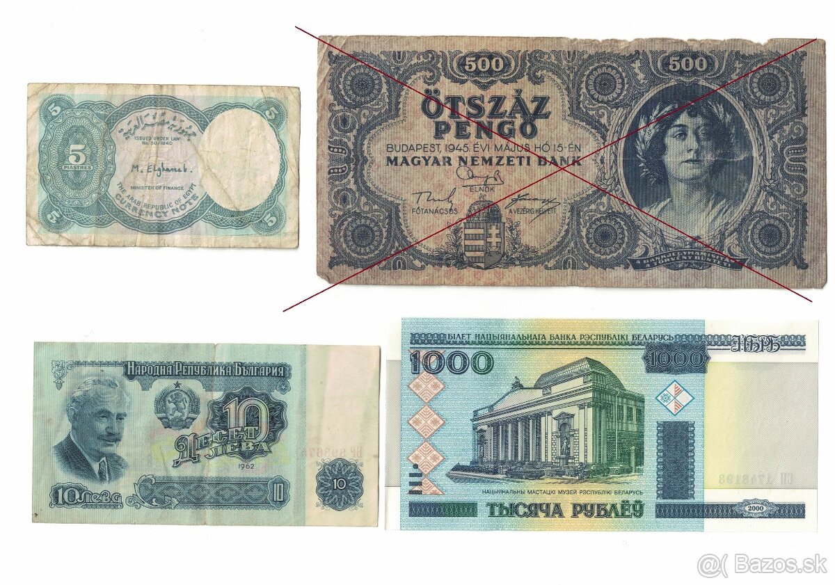 Zbierka bankoviek po 2 eura a 3eur - rôzne - 2