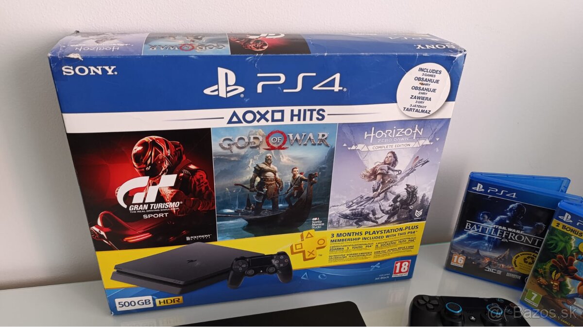 PS4 Slim 500GB + 2x ovladac - 2