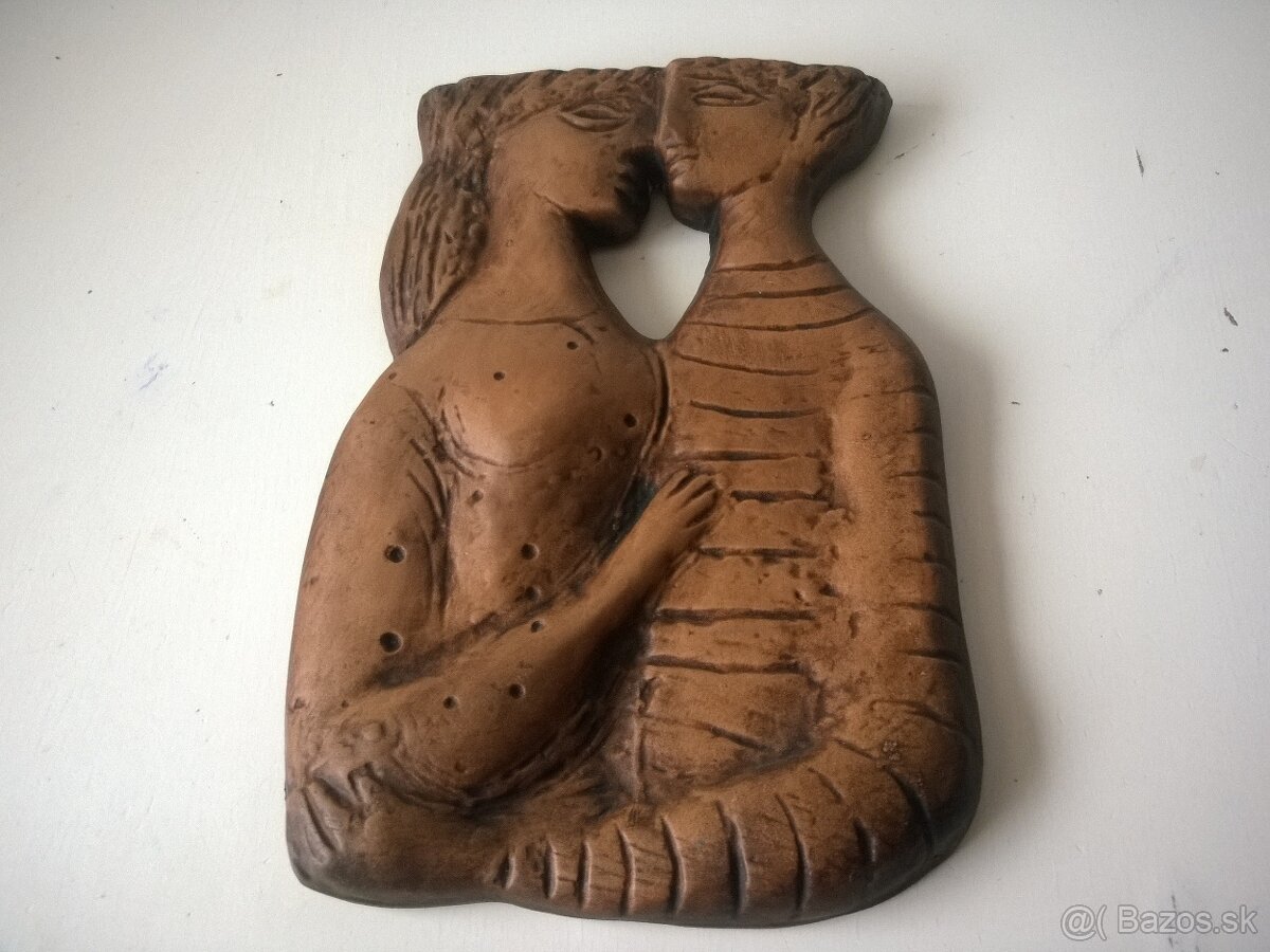 Milenci -retro reliéf - 2