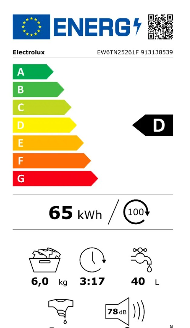 Electrolux EW6TN25261F - 2