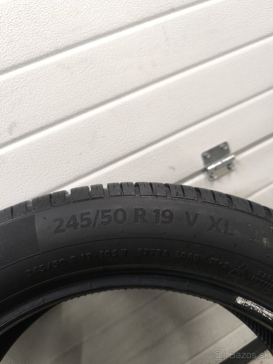 Predám pneumatiku Continental zimnú 245/50R19 V xl runflat - 2