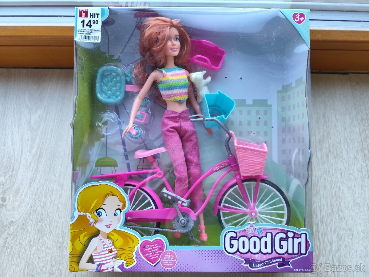 Bábika s bicyklom, typu Barbie - 2