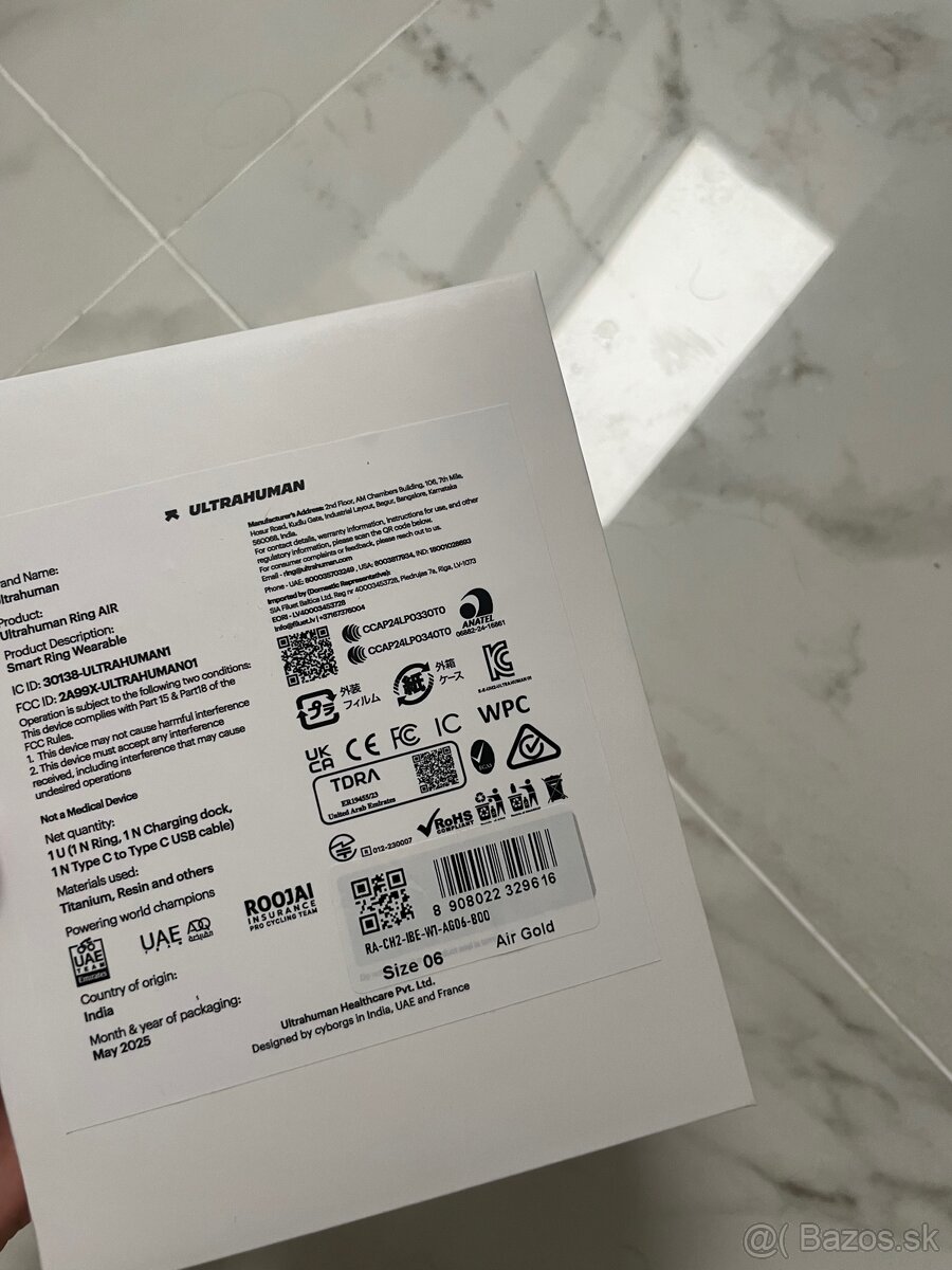 Ultrahuman Ring AIR – inteligentný prsteň gold - 2