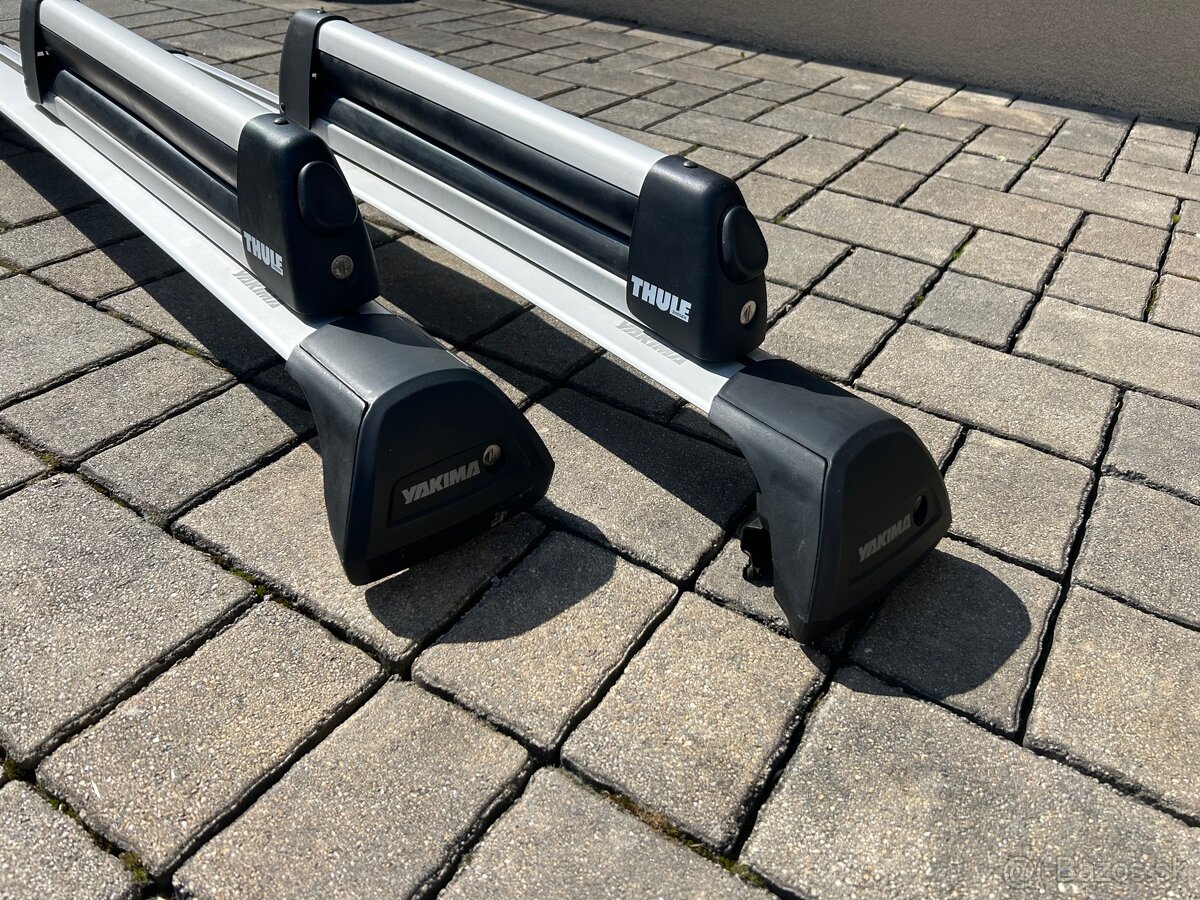 Strešný nosič Yakima + Thule na 4 Lyže - 2